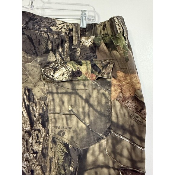 Mossy Oak Camo Cargo Pants Mens XXL (44-46) Hunting Elastic Side Waist Tie Legs - Picture 10 of 16